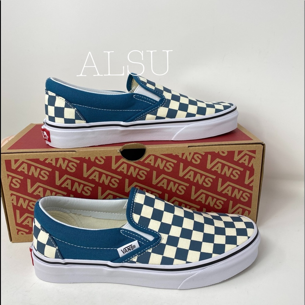 VANS Classic Slip On Checkerboard Corsair Blue W - Picture 3 of 7